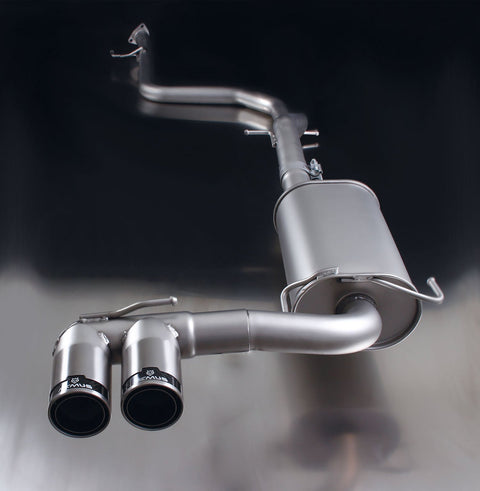 Remus Non-Resonated Cat back System Centred with 2 tail pipes Ø 84 mm straight, carbon insert for Honda CR-Z ZF1 1.5 Hybrid 84 kW 2010-2013