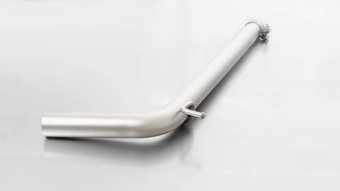 Remus Non-Resonated Cat back System Left/Right with Integrated valves including a Remus Sound Controller Module with 2 tail pipes Ø 84 mm angled, rolled edge, chromed for Volkswagen Polo 6R 1.8 TSI GTI 141 kW 2014-